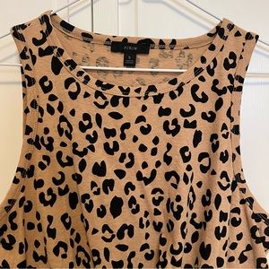 J. Crew Leopard Twist Bottom Tank Size Small NWT